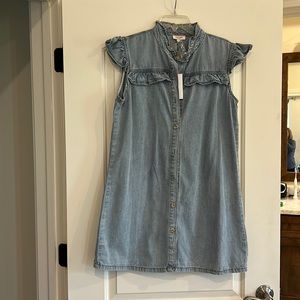 Denim Cap Sleeve Dress